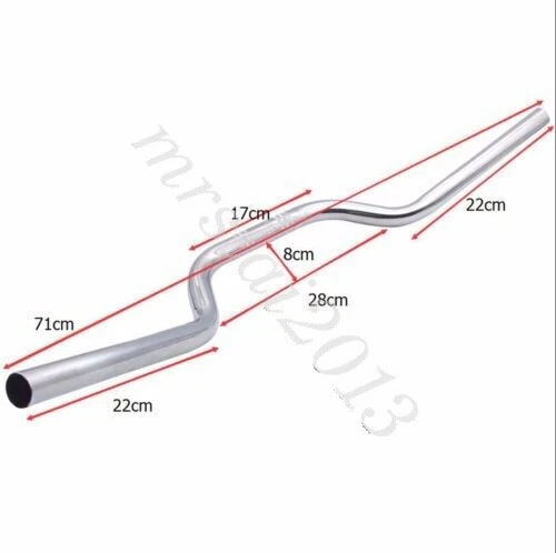 Manillar cromado de 1"" para motocicleta calle/off road Z Tracker barras de arrastre para Harley Foto 4 de 4