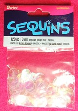 10mm Round Cup Crystal Sequins Embellishments Darice 120pc