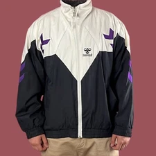90s Hummel Vintage Men's Windbreaker Jacket - L Multicolor Retro Sport Jacket