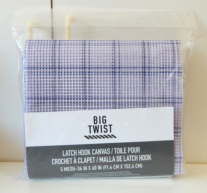 Big Twist 5 Mesh Latch Hook Canvas 36" x 60" - New