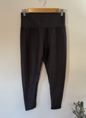 Sofia Active by Sofia Vergara Women's Textured Lifting Leggings Grey Size M