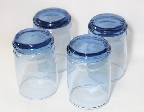 Lot de 4 lunettes à jus bleu Anchor Hocking Saturne vintage - Photo 5/6