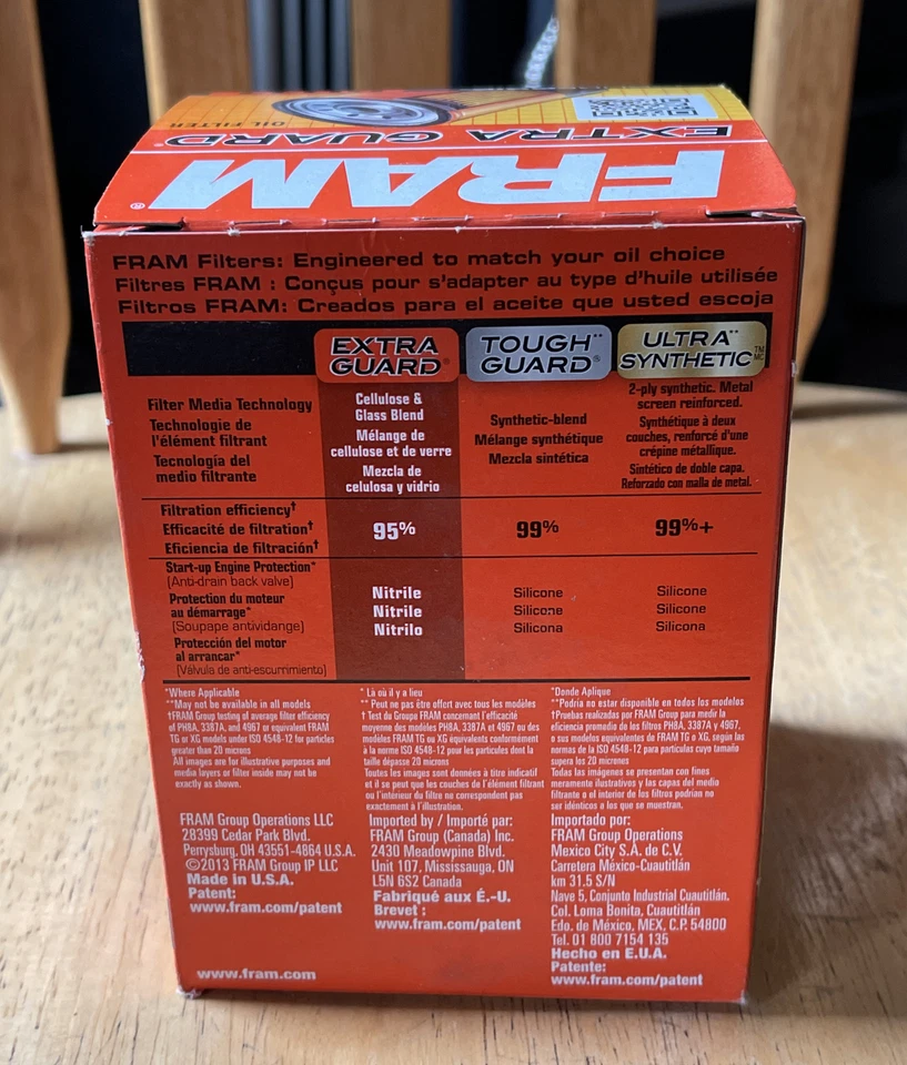 Filtro de aceite de motor FRAM PH11 - Lubricante de cambio de aceite nx Foto 3 de 4