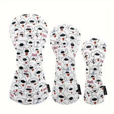 Lovely Cartoon Puppy Design Golf Driver Fairway Wood Hybrid Club Headcover 135UT