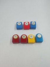 Lot Of 7 Carl Craft Paper Punches, Dinosaur Tree Train Star Tulip Squares HG23