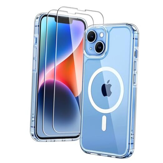 3 in 1 Magnetic Case, [Compatible with MagSafe] [with 2X for iPhone 13 A-Clear