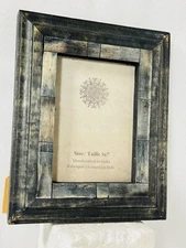 Broyhill Photo Frame Hand Crafted India Gray Mosaic Design Wood New 5x7