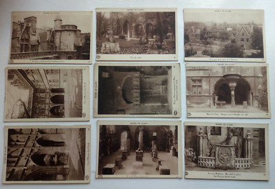 9 KARTEN;1900er Jahre;PARIS;MUSEE DE CLUNY;L'ABBAY DE STAINT-GERMAIN-DES-PRES;TEILSATZ B