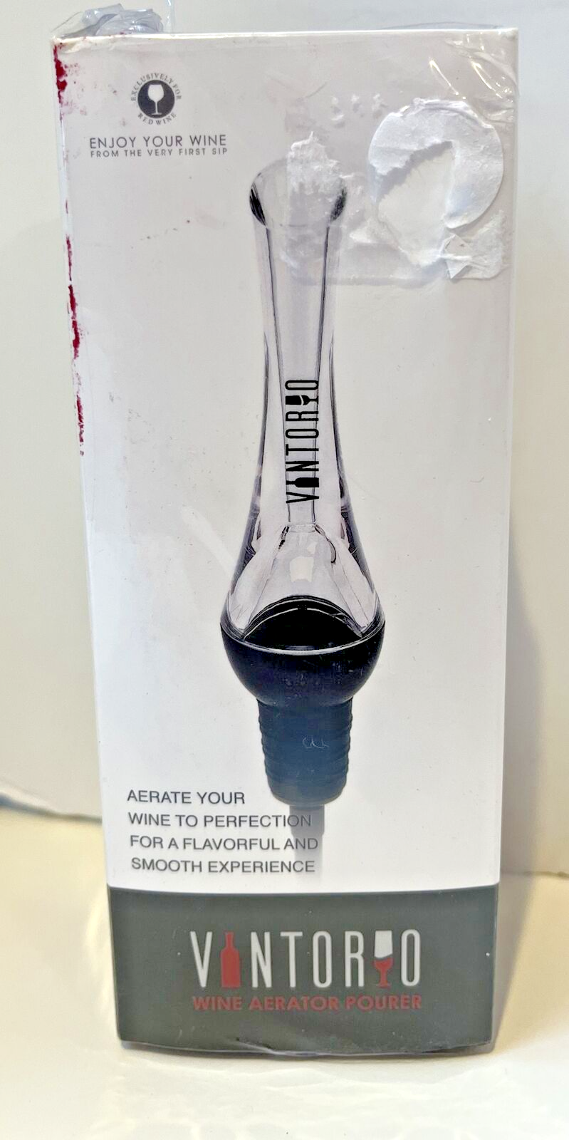 New Sealed Vintorio Wine Aerator Pourer Premium Aerating Pourer