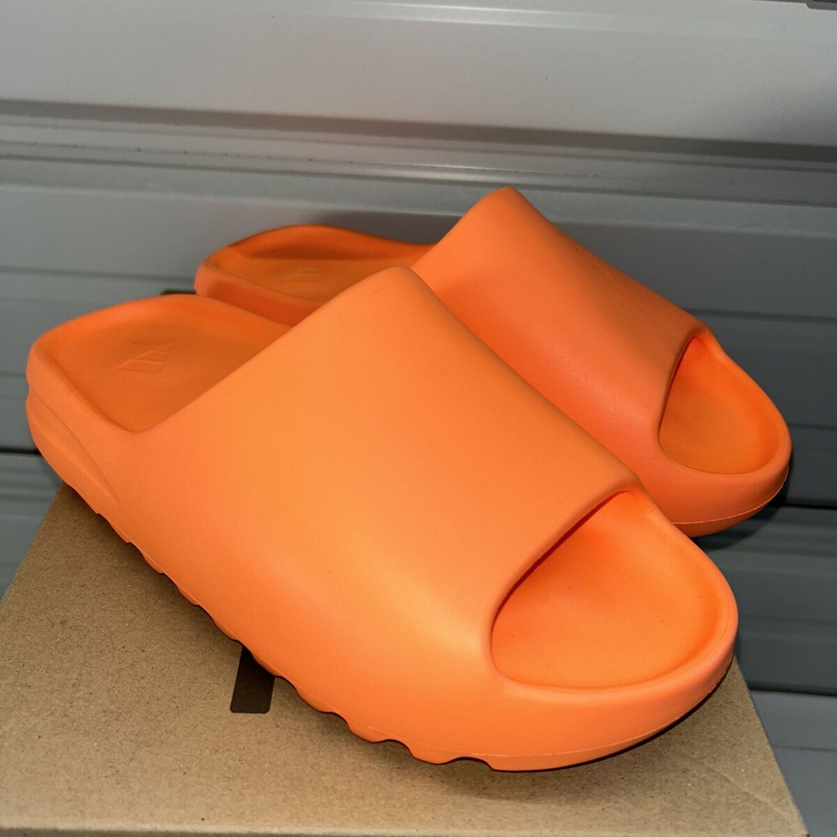 Adidas Yeezy Slide Enflame Orange GZ0953 Size 9 Pre Owned | eBay Adidas Yeezy Slide Enflame Orange GZ0953 Size 9 Pre Owned | eBay