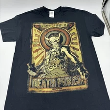 Five Finger Death Punch 2014 Australia NZ Tour T Shirt Heavy Metal Rock 5FDP Med