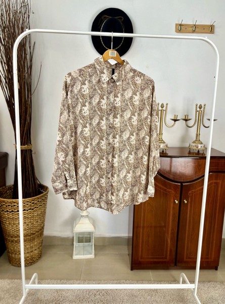 BLUSA CAMISERA ESTAMPADA TALLA XL