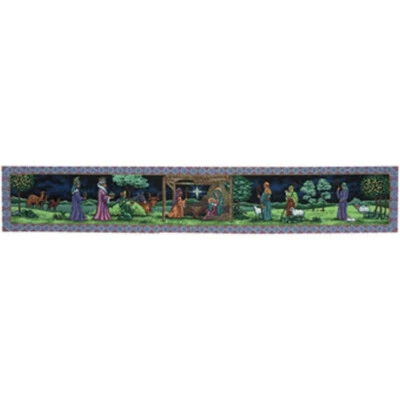 MANUAL First Christmas UBFI72 Nativity Holy Family Tapestry Table Runner 12.5 x 72 USA