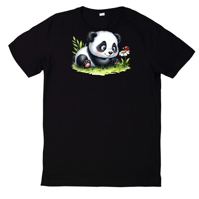 T-Shirt Lustiges Süßer Panda Motiv Baumwolle