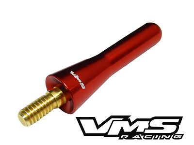 UNIVERSAL BILLET SHORT SCREW IN ANTENNA 2'' 50MM - RED