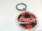 Vintage Promo Keyring COCA COLA Keychain SOCCER BALL Ancien Porte-Clés COKE