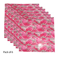 Wholesale Lot 6 22"x22" Redneck Pink Camouflage Camo Cotton Bandana Cancer