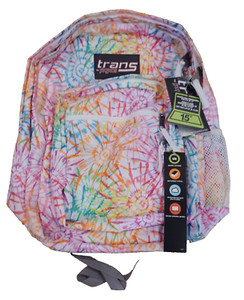 🎉 Trans Jansport Tie Dye Multi-Color Backpack New NWT SuperMax Laptop Sleeve