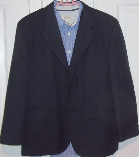 Boys 16 Husky Centura navy blazer, long sleeve shirt, vest, short sleeve golf sh - Picture 12 of 13