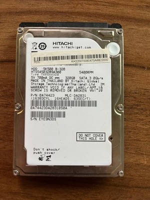Hitachi Travelstar 5K500.B 320GB,Intern,5400RPM,6,35 cm (2,5 Zoll)...
