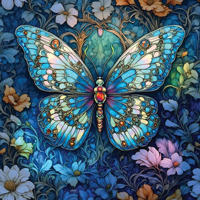 #ad Diamond Art Club Crystal Blue Butterfly $74.99