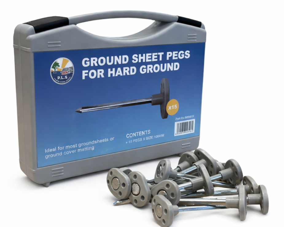 Heavy Duty Ground Sheet Pegs 100mm Steel Hard Ground Awning Gazebo 15 Pack