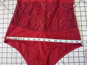 For Love & Lemons Skivvies Women's Infatuation Red Bodysuit Size M - NWT