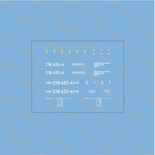 218 422 (DB Regio) BR 218 Diesellok Spur H0, TT o. N Decals Epoche 5/6