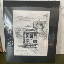 Hyde St Cable Car San Francisco print by Don Davey 1977 in cellophane  