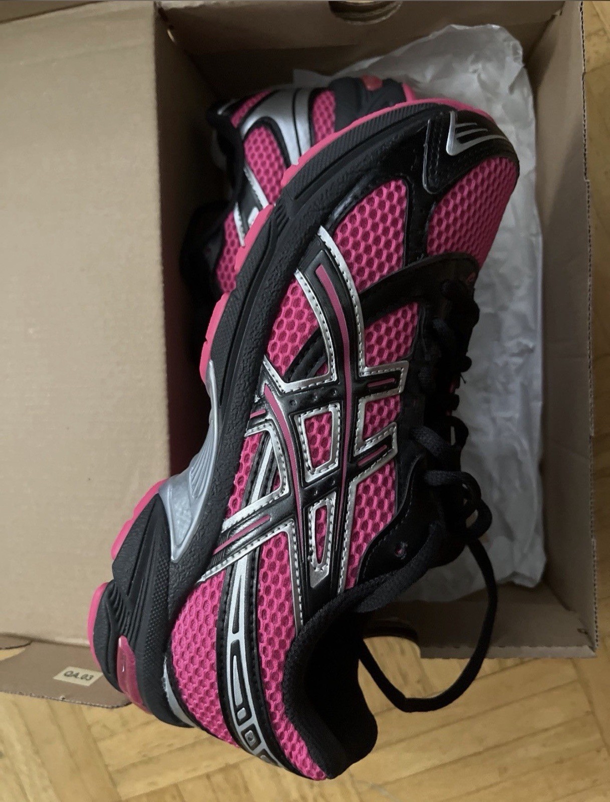 ASICS GEL-1130 Pink Glo/Black Women's Athletic Mesh Sneaker 1202A536-700 thumbnail 5