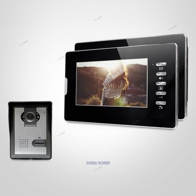 7'' Wired Video Door Entry Security Intercom with Intra-monitor Audio Intercom