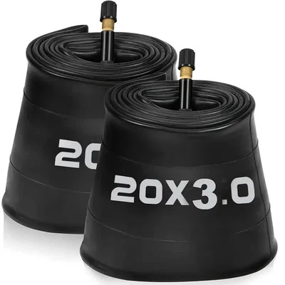 2x Fatbike Fahrradschlauch 20x3 Zoll Set für Fat Bike Schlauch 20 Zoll 20 x 3.0