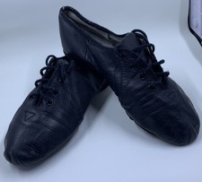 Bloch Kids Jazz Dance Oxfords Black Split Sole Laceup Sz 5