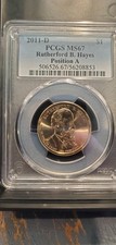 Superb! 2011-D PCGS MS67 Rutherford B. Hayes Position A