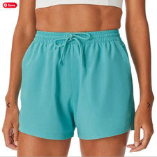 Outdoor Voices Shorts SolarCool Teal Blue 3" Beach Drawstring Unlined Small S