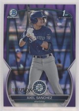 2023 Bowman Chrome Prospects Purple RayWave Refractor 166/250 Axel Sanchez 0fz3