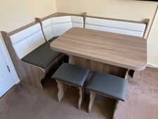 kitchen corner bench , nook ,bench, tables and chais