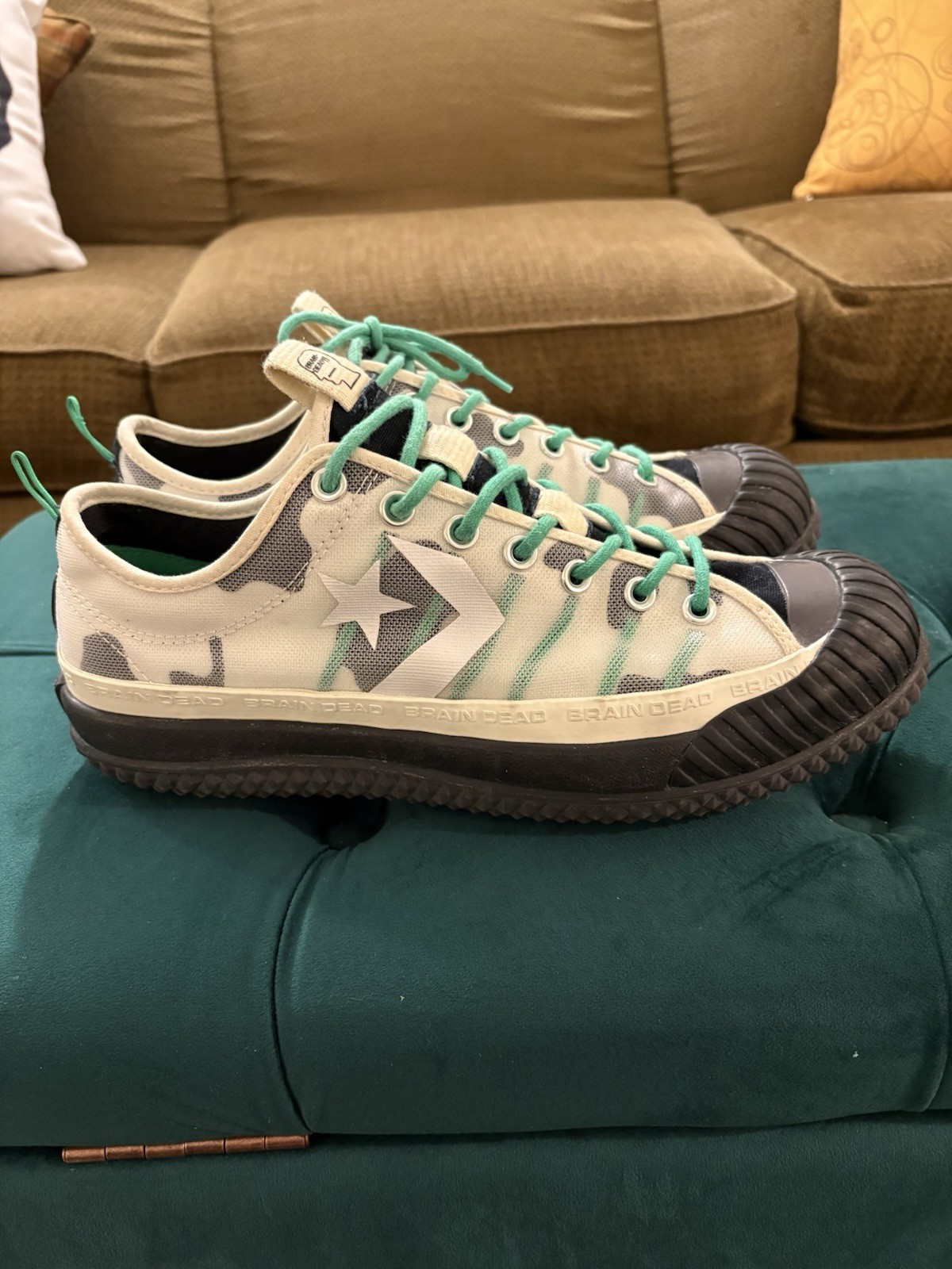 Size 10.5 - Converse Bosey x Brain Dead Black/Natural Ivory/Tradewinds 2020