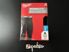 Milwaukee Men's Medium Black WORKSKIN Thermal Underwear Base Layer Pants 441B-M