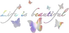 Butterflies Car Decal Sticker, Car Window Decal Bumper Sticker Color: Colorful