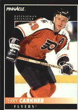 1992-93 Pinnacle French #63 Terry Carkner - HKY