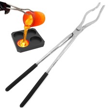 16" Hinged Crucible Tongs for Smelting Gold Silver Copper Metalworking