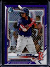 Brainer Bonaci 2021 Bowman Draft Chrome #BDC-54 Purple Refractor /150