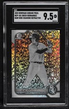 2022 Bowman Chrome Black & White Mini-Diamond Refractor Erick Hernandez 0y0n