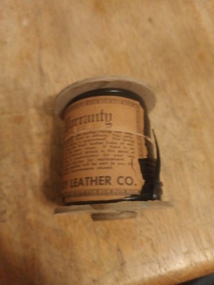 Vintage Texas Lacing Co. Finest Genuine Leather 3/32''  Lace Spool Black