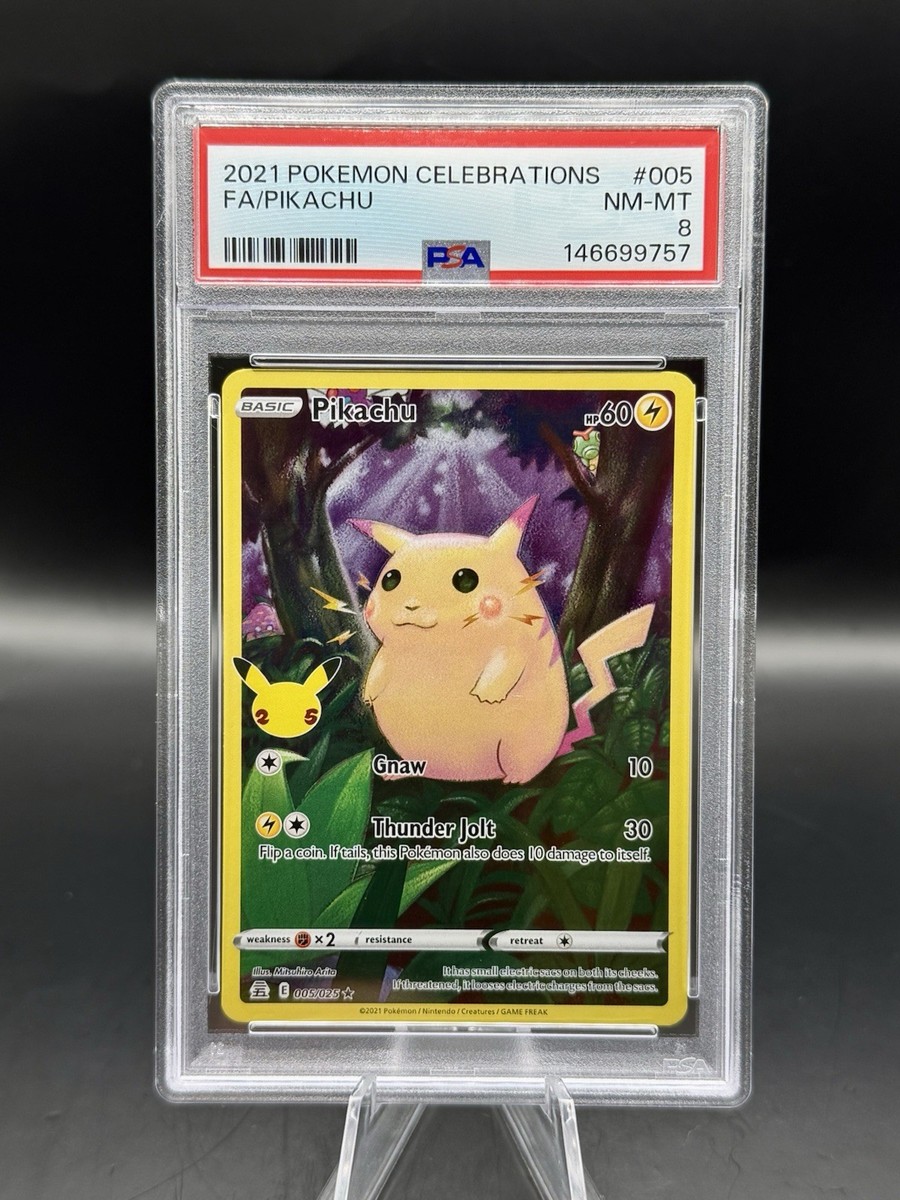 PSA 8 Pikachu Full Art 005/025 Pokemon Celebrations 2021 English