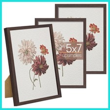 5x7 Picture Frame Set of 3, Made of High Definition Glass for 5 x 7, Wall and...