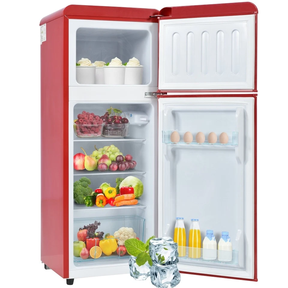 Retro-Kühlschrank. Kühl-Gefrier-Kombination Zweitürig Mit 92 Liter Gesamtvolumen - Bild 1 von 4