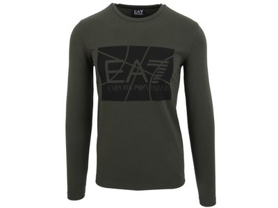 Emporio Armani EA7 Long Sleeve T-Shirt Tee Sweatshirt Crew Neck Green Size M