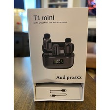 T1 Mini Microphones collar clip Wireless Android/PC/Tablets Charging Case NEW